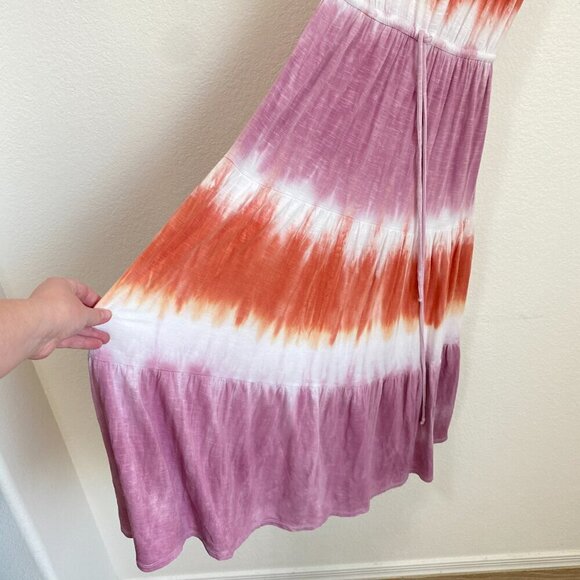 Knox Rose Sleeveless Orange Lilac Tie Dye Midi Dress XS - Picture 4 of 7